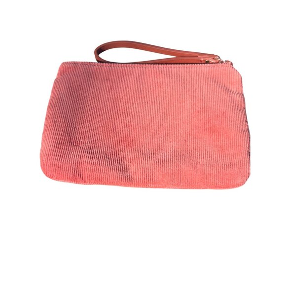 Old Navy Llama Corduroy Wristlet Dusty Rose Zip Closure Inside Slip Pockets NWOT - Picture 3 of 5
